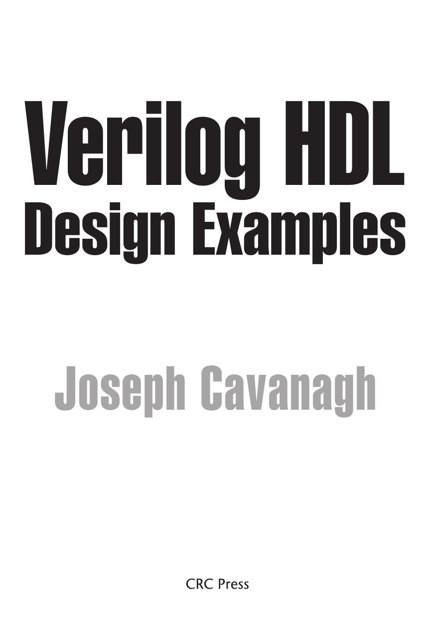 Verilog HDL Design Examples by Joseph Cavanagh free ebooks download